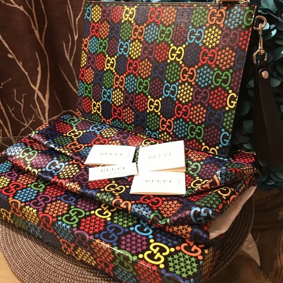 Gucci Psychedelic GG Clutch Limited Edition - Picture 1 of 9